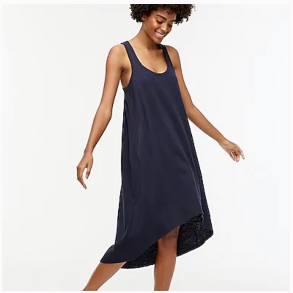 J. Crew Swingy Tank Dress in Navy Blue, Size S